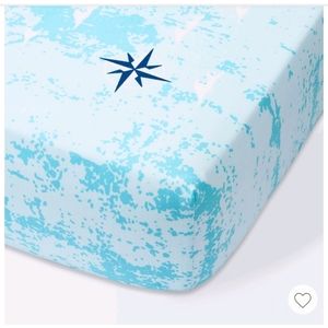 Cloud Island Fitted Crib Sheet World Map